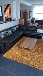 Leren hoekbank Roche Bobois - zwart - leer - lederen bank, Ophalen, Gebruikt, Hoekbank, Leer