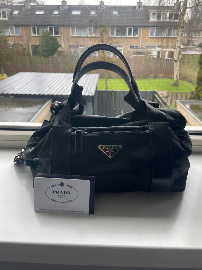 Originele Prada Tas, Ophalen, Gebruikt, Zwart, Handtas