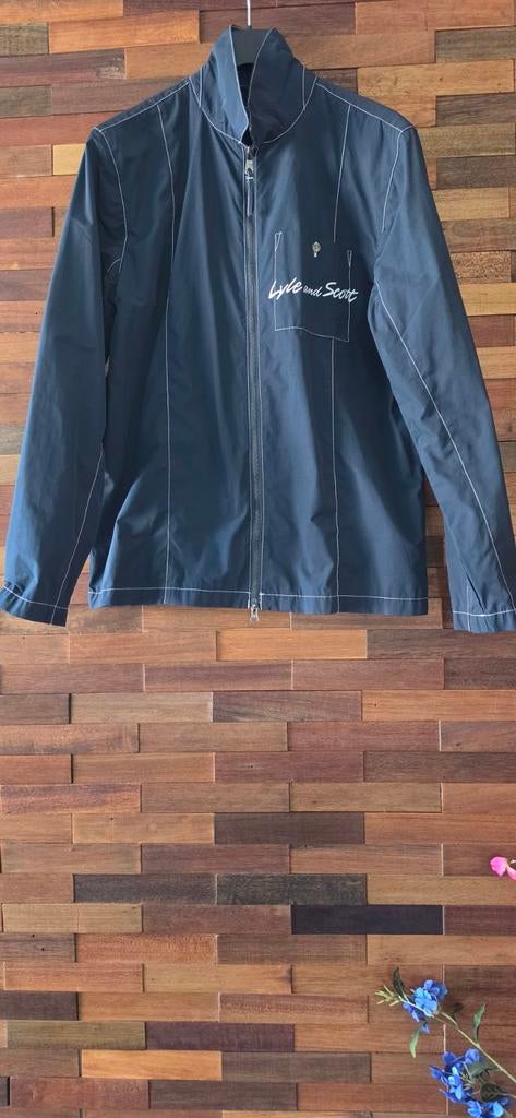 Lyle & Scott Panelled Overshirt Donkerblauw Maat L, Ophalen, Maat 52/54 (L), Blauw, Zo goed als nieuw