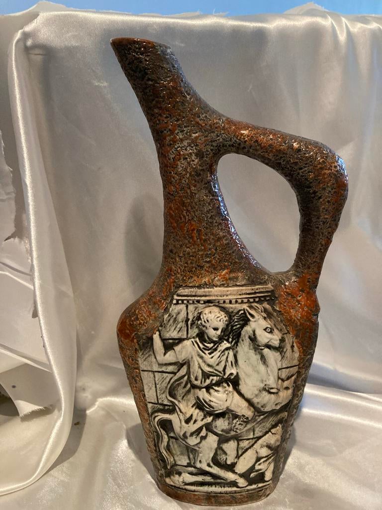 Bresciani Arco vaas/kan lava of brutalistisch keramiek, Ophalen of Verzenden