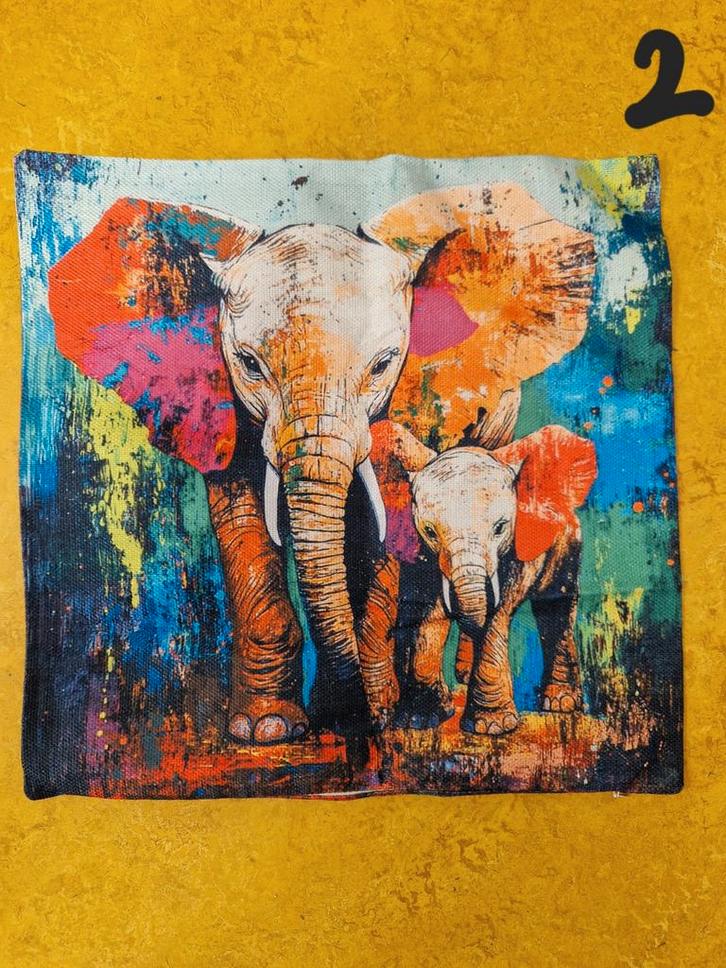 Nieuwe kussenhoes  " OLIFANT, Huis en Inrichting, Woonaccessoires | Kussens, Nieuw, Overige kleuren, Vierkant, Ophalen of Verzenden