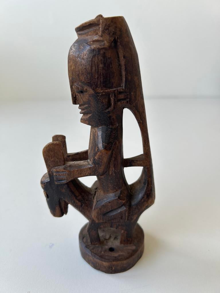 Handgesneden Houten Tribaal Beeld - Afrikaanse Kunst, Ophalen of Verzenden