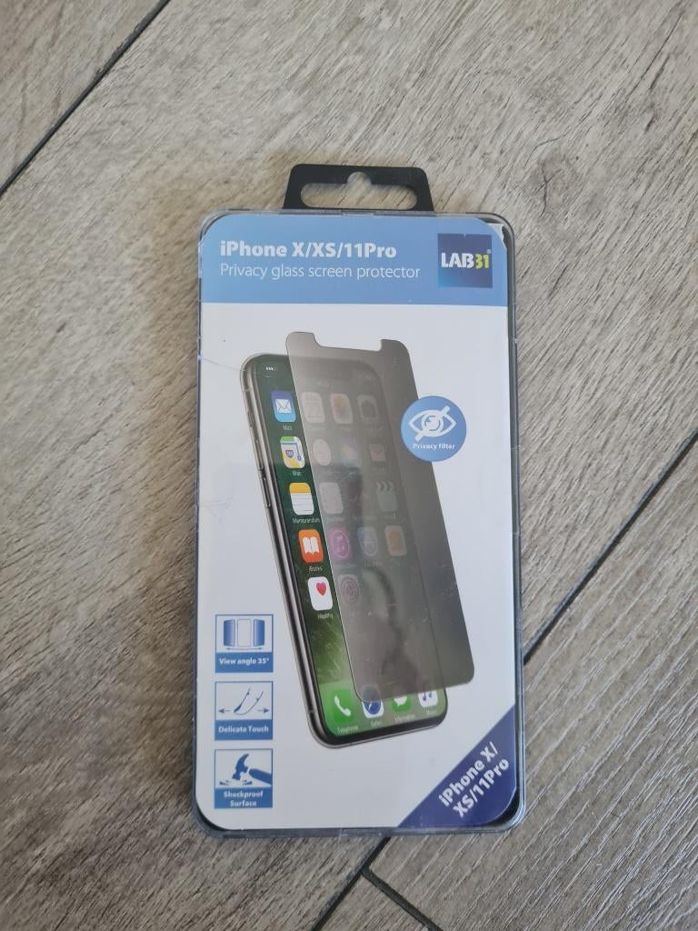 Privacy screen protector iPhone X / XS / 11 Pro, Ophalen of Verzenden, Nieuw, IPhone XS