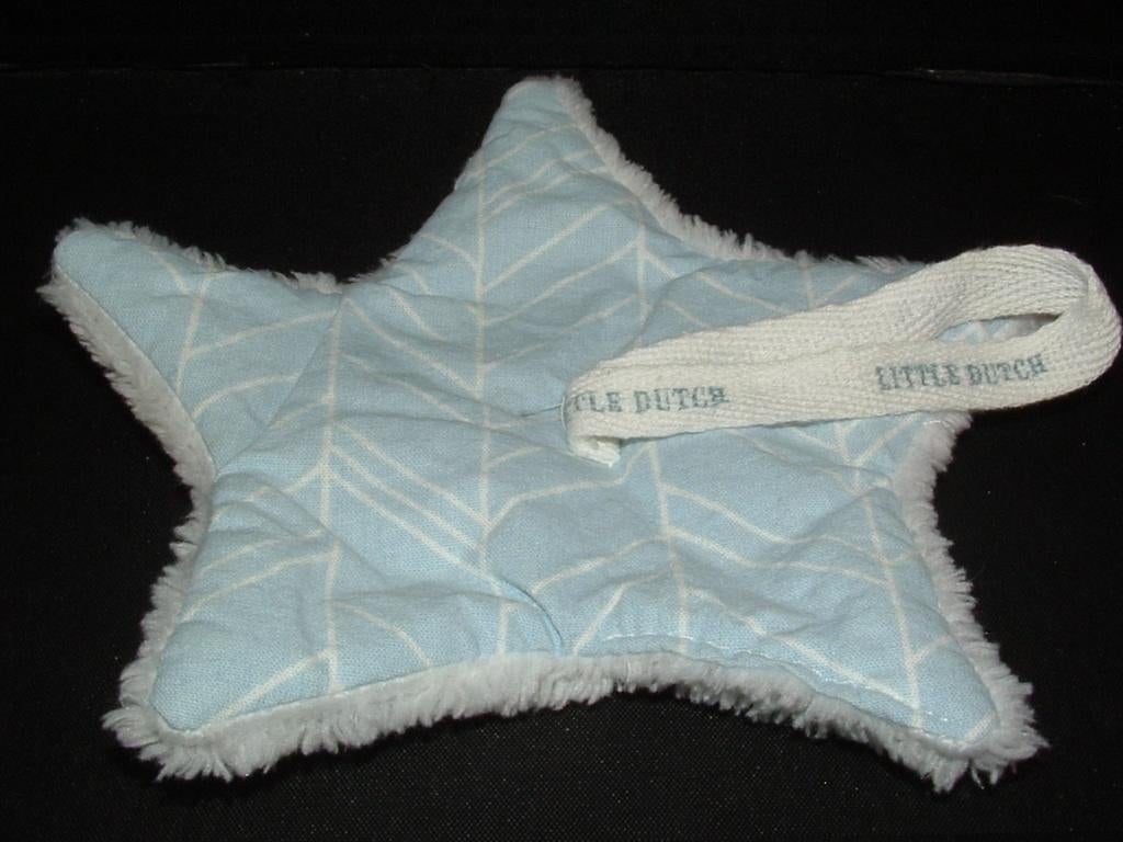 LITTLE DUTCH STER KNUFFELDOEKJE KATOEN BLAUW MET, Kinderen en Baby's, Speelgoed | Knuffels en Pluche, Ophalen of Verzenden, Nieuw