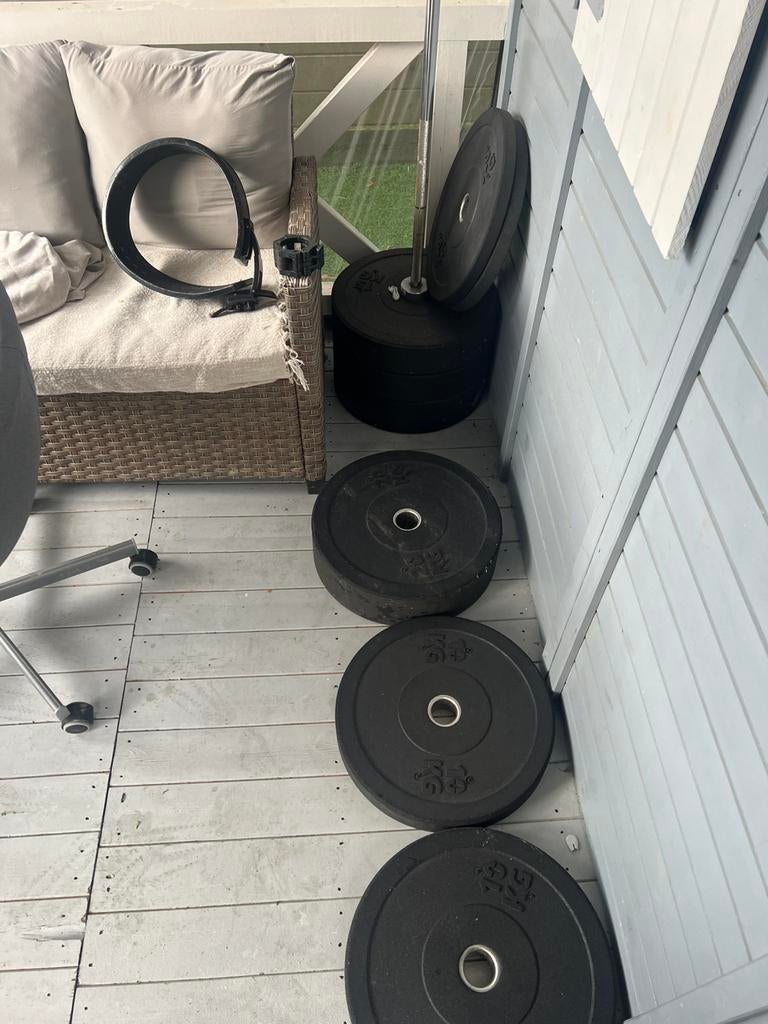 Complete Barbell Set - Zo goed als nieuw, Sport en Fitness, Fitnessmaterialen, Ophalen, Zo goed als nieuw, Benen, Halterset