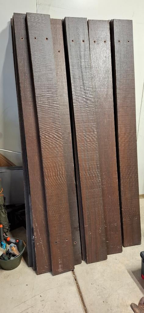 hardhout /azobe planken 4 cm dik, Ophalen, Gebruikt, Planken, Hardhout