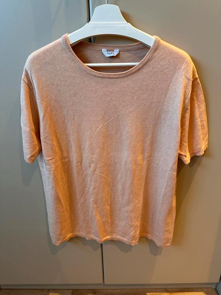 Penn & Ink N.Y. T-shirt met korte mouwen, maat XL, Kleding | Dames, T-shirts, Maat 46/48 (XL) of groter, Beige, Korte mouw, Ophalen of Verzenden