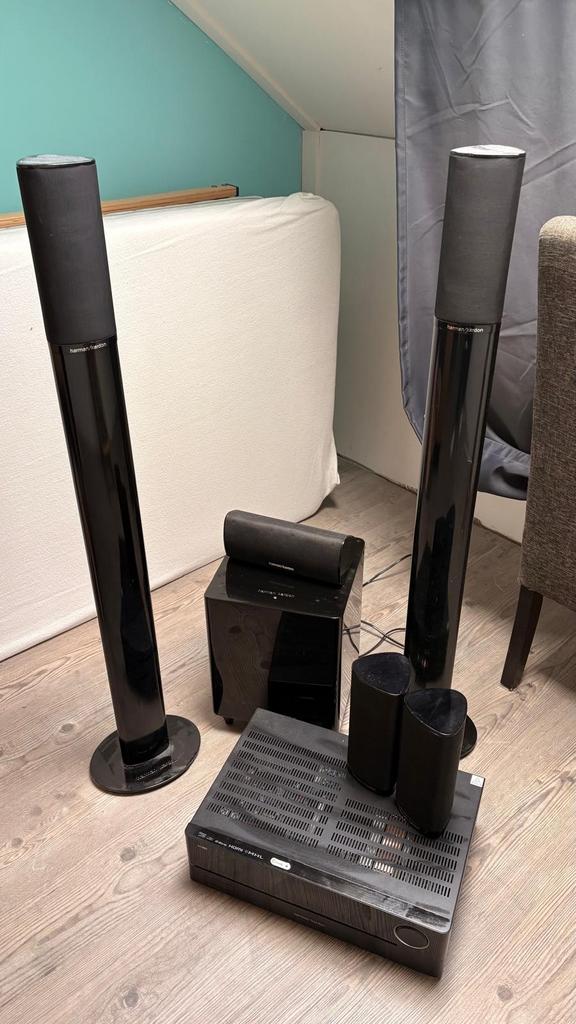 Harman Kardon Surround Set met Subwoofer en Receiver, Audio, Tv en Foto, Home Cinema-sets, Ophalen, Gebruikt, 5.1-systeem, Overige merken