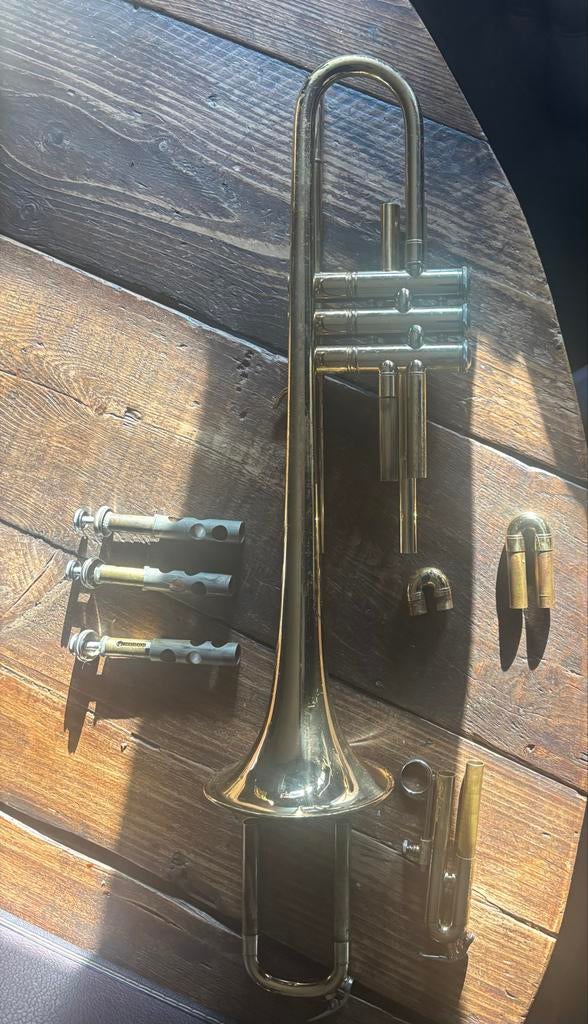 Elkhart 300 Trompet met koffer - Ideaal voor beginners, Ophalen of Verzenden, Gebruikt, Bes-trompet, Met koffer