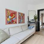 HKliving Retro Sofa 3-zits bank Pure Ivory/Lichtgrijs, Ophalen, Gebruikt, Driepersoons, 75 tot 100 cm