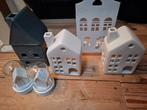 Diverse decoratie: huisjes, waxinelichthouders en meer, Ophalen, Zo goed als nieuw
