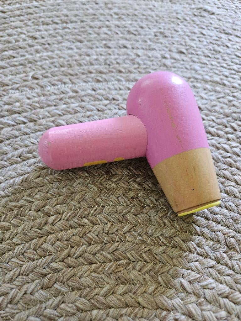 Houten föhn van de hema, Kinderen en Baby's, Speelgoed | Houten speelgoed, Ophalen of Verzenden, Zo goed als nieuw, Overige typen