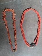 2 mooie koraal kettingen, Ophalen of Verzenden, Zo goed als nieuw, Rood, Steen of Mineraal