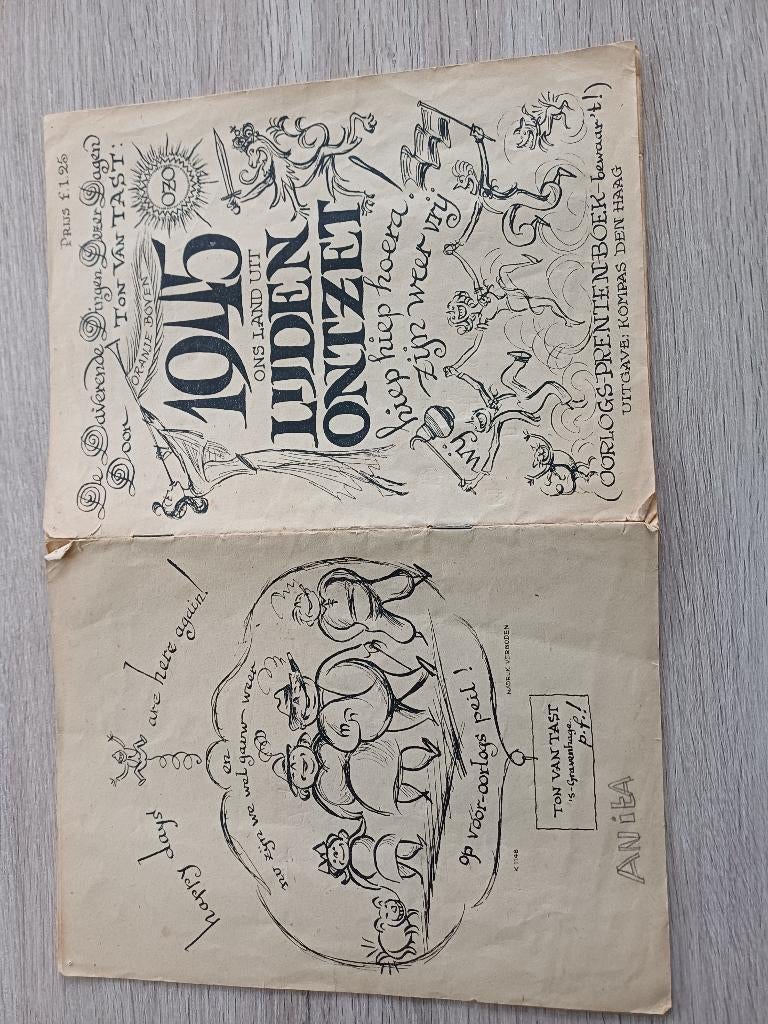 Ton van Tast Oorlogsprentenboek uit 1945, Ophalen of Verzenden, Gelezen, Ton van Tast, Prentenboek