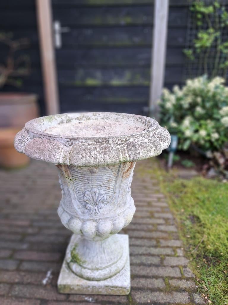 Decoratieve Tuinvaas van Steen, Tuin en Terras, Tuinvazen, Ophalen, Gebruikt