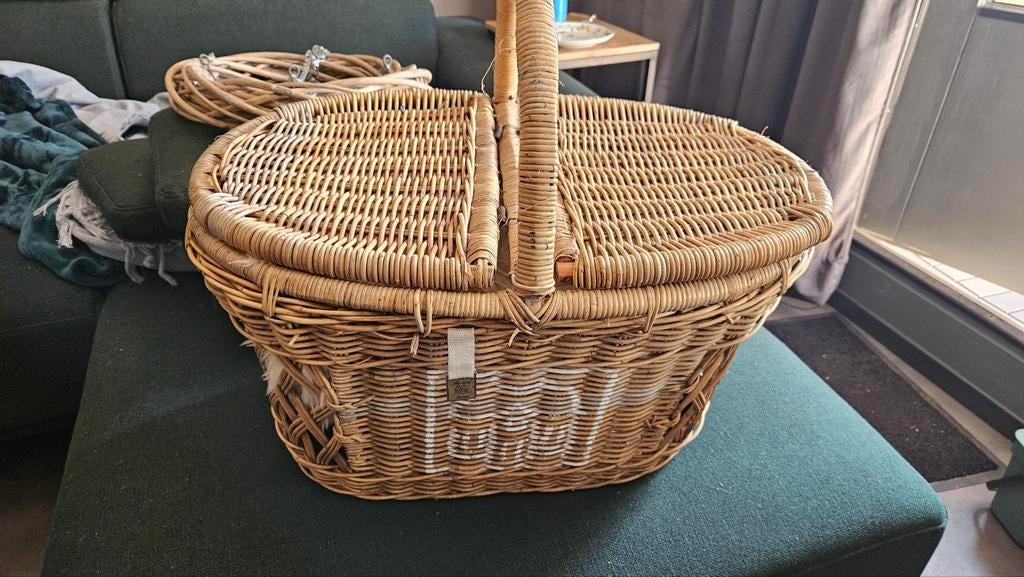 Grote rieten picknickmand van Riviera Maison, Ophalen of Verzenden, Gebruikt, Zonder inhoud
