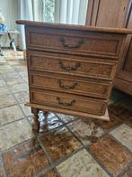 Antieke ladekast met 4 lades en sierlijke grepen, Antiek en Kunst, Verzenden