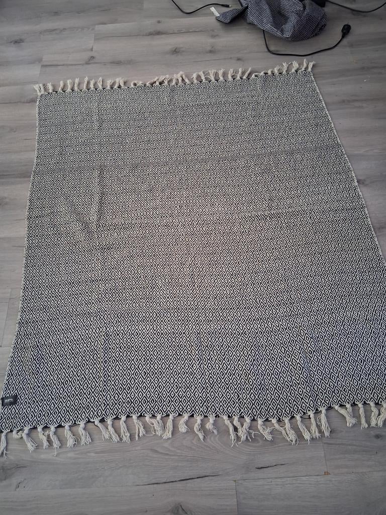 Plaid van het merk gusta zwart met crème., Ophalen of Verzenden, Zo goed als nieuw