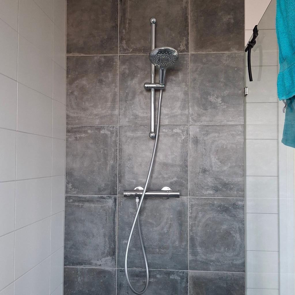 Doucheset met Grohe thermostaat, Ophalen, Gebruikt, Chroom, Douche