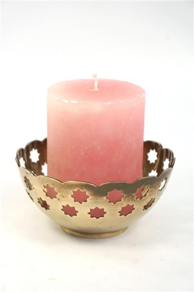 Vintage messing schaaltje met ster, Huis en Inrichting, Woonaccessoires | Kandelaars en Kaarsen, Zo goed als nieuw, Kandelaar