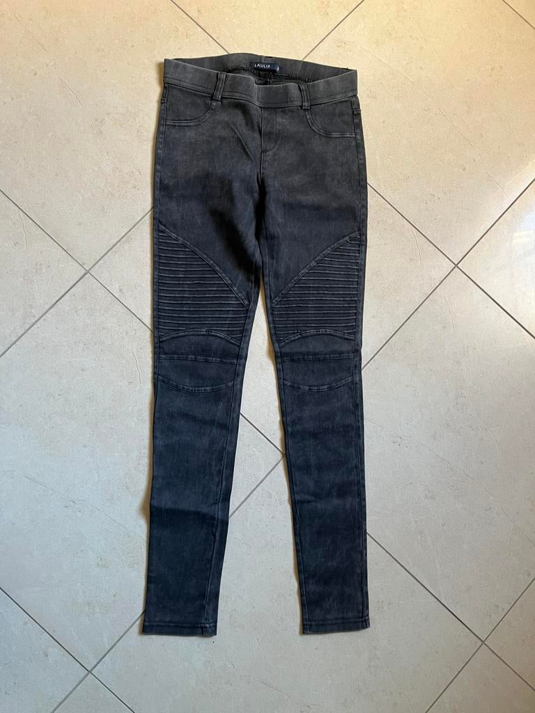 Laulia stretch jeans broek/tregging zwart/grijs 34/xs (176), Ophalen of Verzenden, Zo goed als nieuw, Grijs, W27 (confectie 34) of kleiner