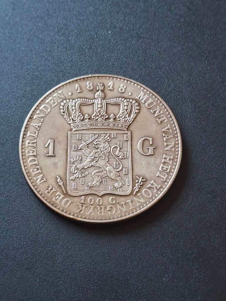 Gulden 1818, Postzegels en Munten, Munten | Nederland, Ophalen of Verzenden