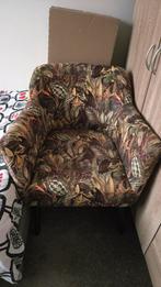 Leuke fauteuil met jungle print, Huis en Inrichting, Fauteuils, Ophalen, Gebruikt, Minder dan 75 cm, 50 tot 75 cm