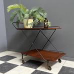 60 jaren opvouwbare TEAK serveerwagen trolly platenspeler, Ophalen, Gebruikt