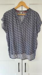 ESPRIT gebloemde viscose blouse top blauw, mt 36, Ophalen, Blauw, Zo goed als nieuw, Maat 36 (S)
