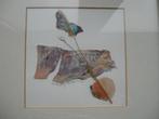 WINNY ROS collage bijzonder apart ingelijst gesigneerd, Antiek en Kunst, Ophalen of Verzenden