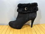 Black van Manfield, maat 42 prachtige zwarte enkellaarsjes, Kleding | Dames, Schoenen, Verzenden, Zwart, Zo goed als nieuw, Schoenen met hoge hakken