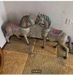 2 mooie houten paardjes, Verzamelen, Ophalen, Zo goed als nieuw, Dier