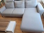Hoekbank lichtgrijs stof, Huis en Inrichting, Ophalen, Gebruikt, Stof