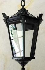 Prachtige nostalgische hanglamp, alu, donkergroen., Antiek en Kunst, Ophalen of Verzenden
