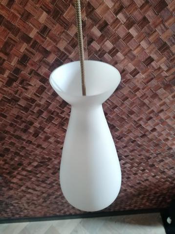 Vintage opaline diabolo hanglamp in wit glas izgst beschikbaar voor biedingen