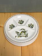 Vintage fondueborden Figgjo Flint Market  Turi Design set/7, Verzenden, Porselein, Overige stijlen, Bord(en)