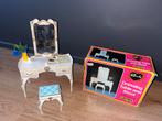 Vintage Sindy Kaptafel en Krukje met Doos, Ophalen of Verzenden, Gebruikt