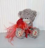 Me to you beer bear knuffel met boeket rode rozen veren, Ophalen of Verzenden, Zo goed als nieuw, Stoffen beer, Me To You
