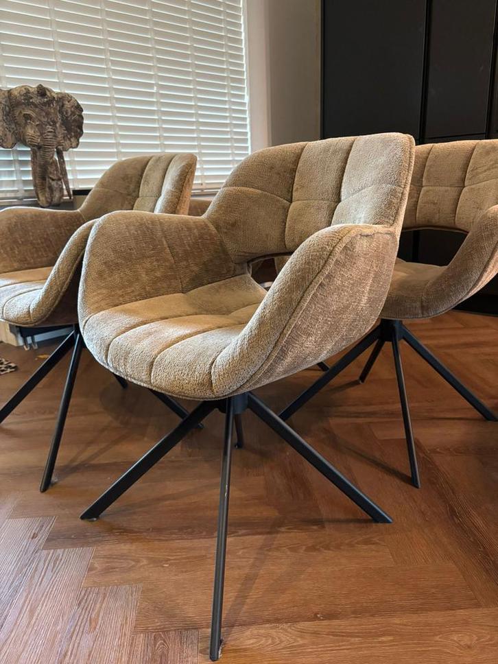 4 Luxe Eettafelstoelen - Luxury Living, Antiek en Kunst, Antiek | Meubels | Stoelen en Banken, Ophalen of Verzenden