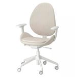 HATTEFJÄLL Bureaustoel met armleuningen, Gunnared beige/wit, Ophalen of Verzenden, In hoogte verstelbaar, Nieuw, Bureau