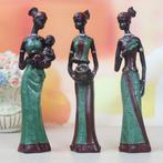 3 Afrikaanse Vrouwen Beeldjes / Beeld Poppetje Figuur Afrika, Verzenden, Nieuw, Mens