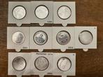 Verzilverde €5 Euro Herdenkingsmunten - 10 stuks, Postzegels en Munten, Munten | Nederland, Zilver, Ophalen of Verzenden, Losse munt