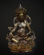 Oude Jambhala in vuurvergulde brons uit de Himalaya, Ophalen of Verzenden, Gebruikt