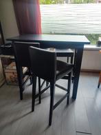 IKEA Bartafel met 4 Krukken - Zwart, Huis en Inrichting, Ophalen, Gebruikt, 100 tot 150 cm, 50 tot 100 cm