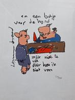 Genummerde zeefdruk Herman Brood "Een botje voor de hond", Antiek en Kunst, Ophalen of Verzenden