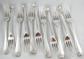 12 antiek Massief 934 zilver couverts HollandsGlad Amsterdam beschikbaar voor biedingen