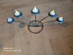Stalen 5-arms Kandelaar - Armageddon Stijl, Huis en Inrichting, Woonaccessoires | Kandelaars en Kaarsen, Ophalen of Verzenden