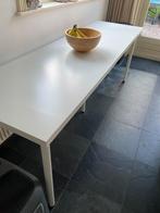 Witte eet-/werktafel met 2 stoelen - GRATIS, Ophalen, 200 cm of meer, 50 tot 100 cm, Zo goed als nieuw