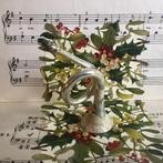 Antiek oude kerstbal trompetje gesuikerde blaadjes, Ophalen of Verzenden, Gebruikt