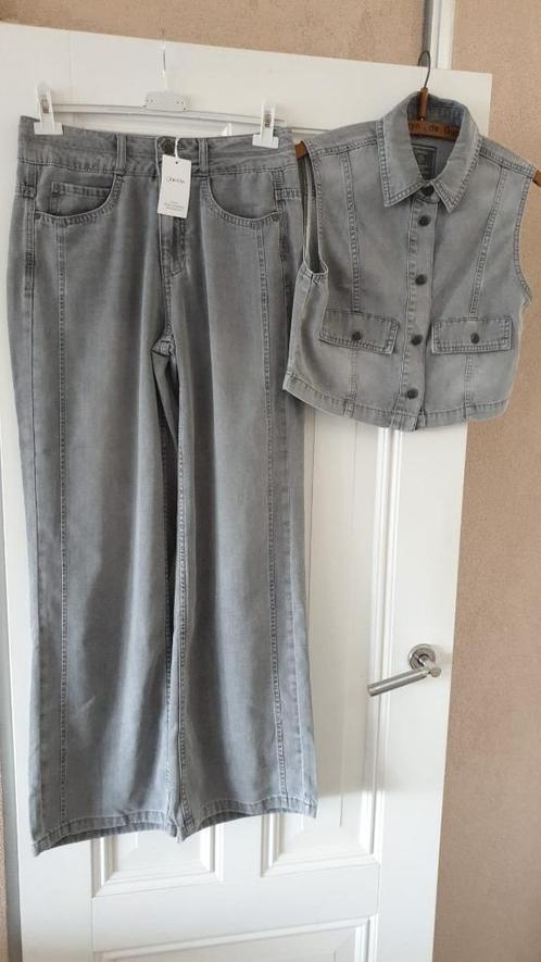 Geisha broek en hes S, Kleding | Dames, Broeken en Pantalons, Nieuw, Maat 36 (S), Grijs, Lang, Ophalen of Verzenden